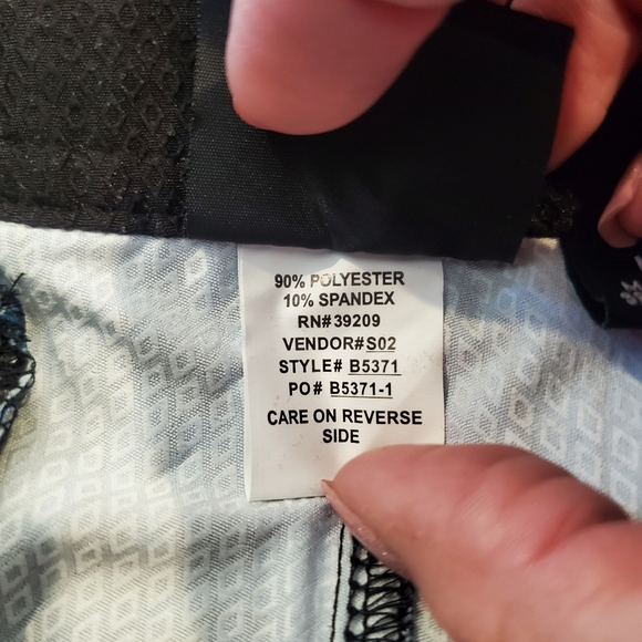 BNWT Burnside Ladies Dobby Stretch Board Shorts Blue with Palm Trees Large - Picture 7 of 10